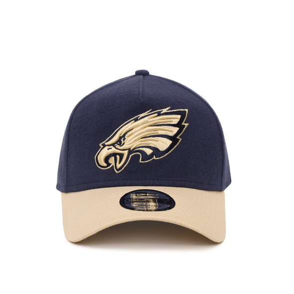 Philadelphia Eagles 9Forty A-Frame Moleskin Navy Tan Snapback