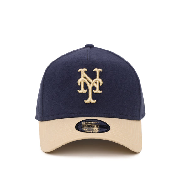 New York Mets 9Forty A-Frame Moleskin Navy Tan Snapback