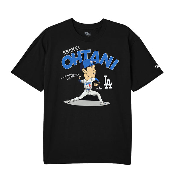 New Era Los Angeles Dodgers Pitching Shohei Ohtani Black Tee