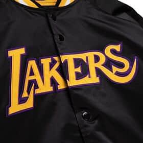 Mitchell &amp; Ness Los Angeles Lakers Double Clutch Lightweight Satin Jacket