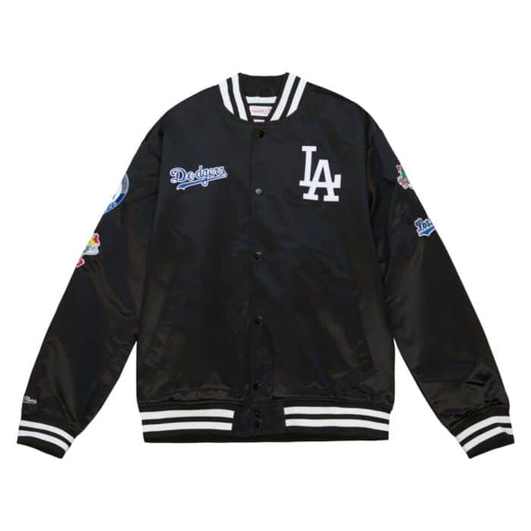 Mitchell & Ness Los Angeles Dodgers City Collection Lightweight Black Satin Jacket