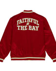 Mitchell & Ness San Francisco 49ers Gold Red Split Faithful To The Bay Lightweight Satin Jacket