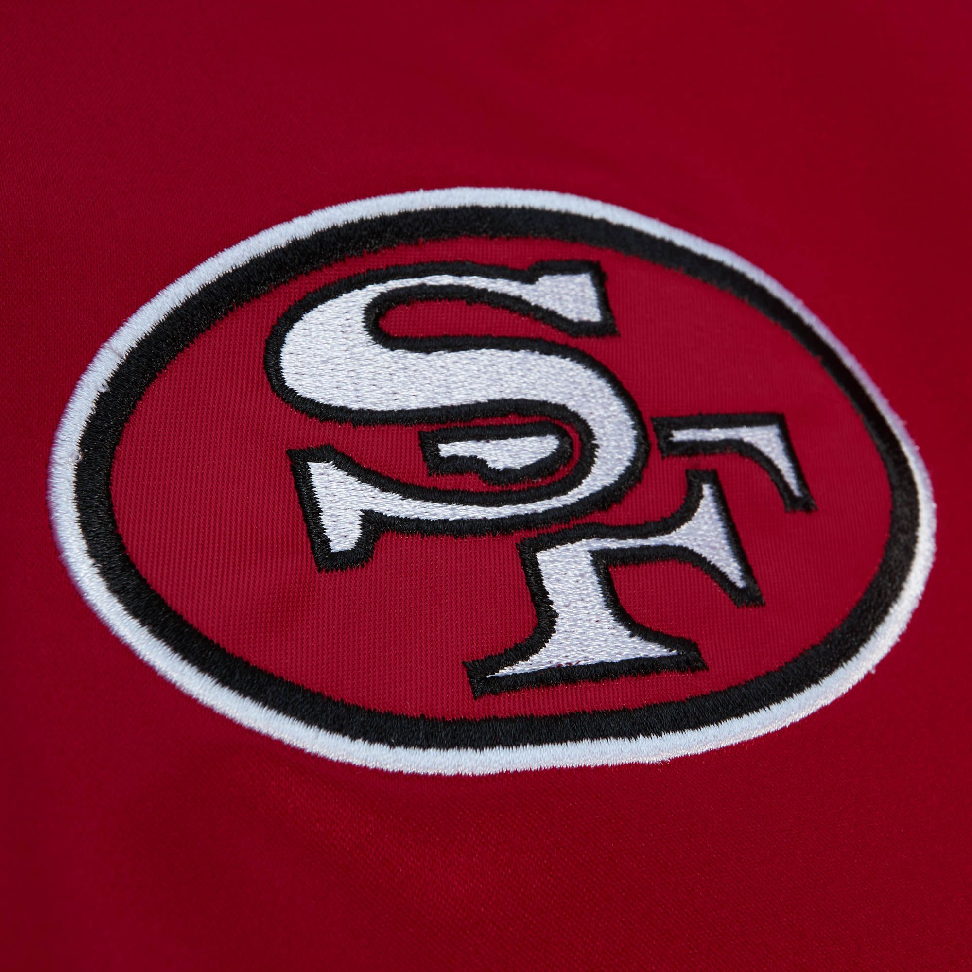 Mitchell &amp; Ness San Francisco 49ers Gold Red Split Faithful To The Bay Lightweight Satin Jacket