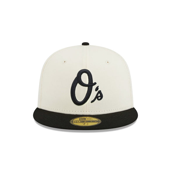 Baltimore Orioles Chrome Black 2 Tone 60th Anniversary SP 59Fifty Fitted