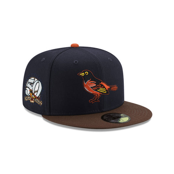 Baltimore Orioles Navy Walnut 2 Tone 50th Anniversary SP 59Fifty Fitted