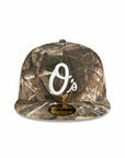 Baltimore Orioles Real Tree On White 59Fifty Fitted
