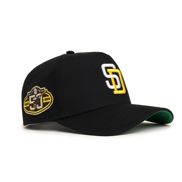 San Diego Padres Black 50th Anniversary SP 9Forty A-Frame Snapback