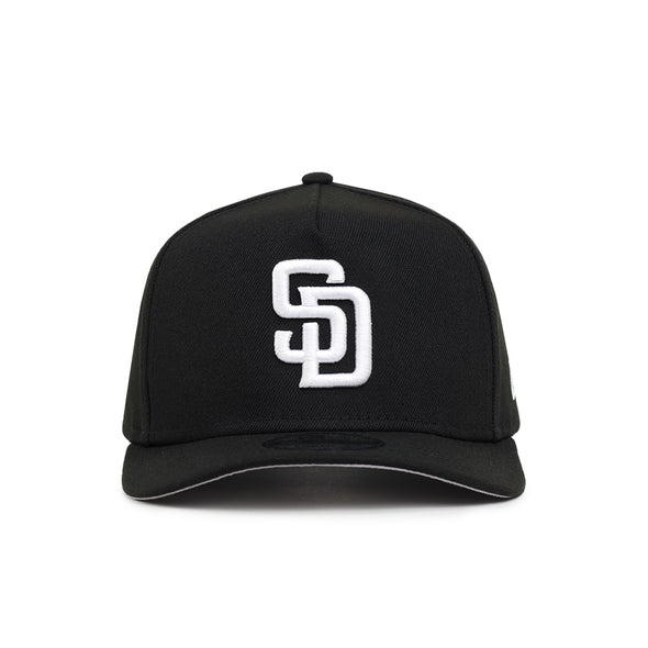 San Diego Padres Black On White 9Fifty A-Frame Snapback