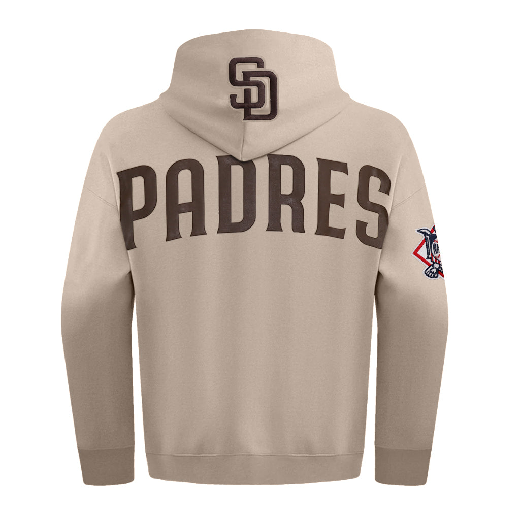 Pro Standard San Diego Padres Playback Drop Shoulder Taupe Hoody