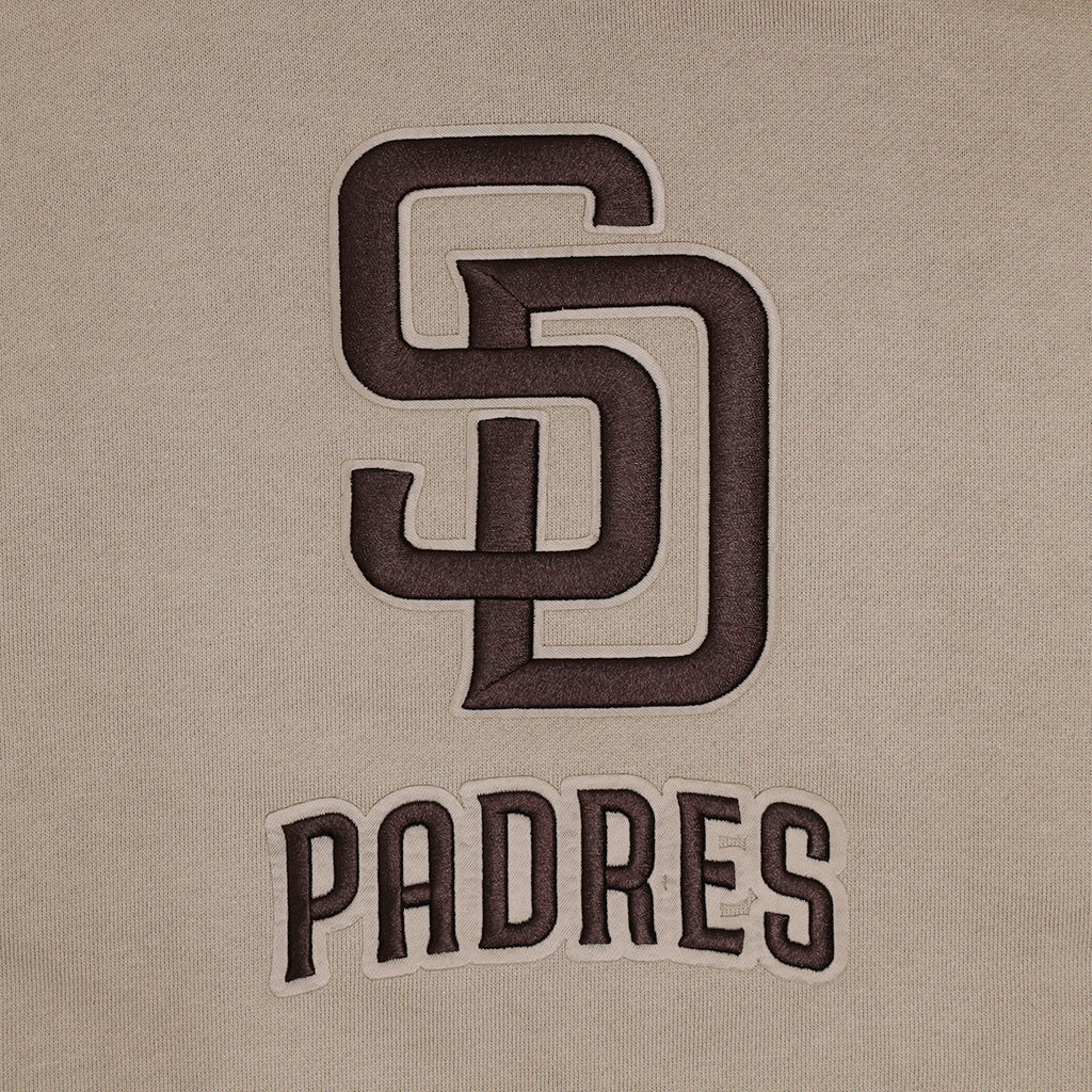 Pro Standard San Diego Padres Playback Drop Shoulder Taupe Hoody