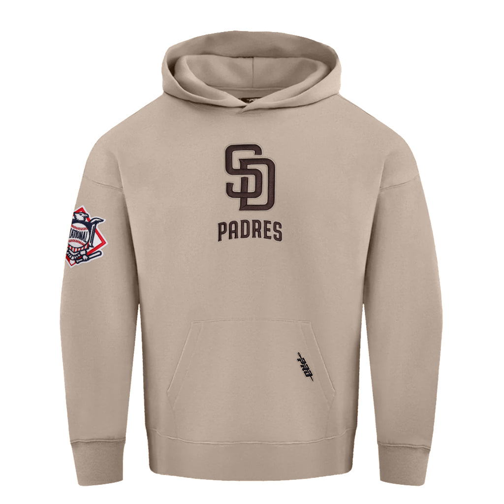 Pro Standard San Diego Padres Playback Drop Shoulder Taupe Hoody