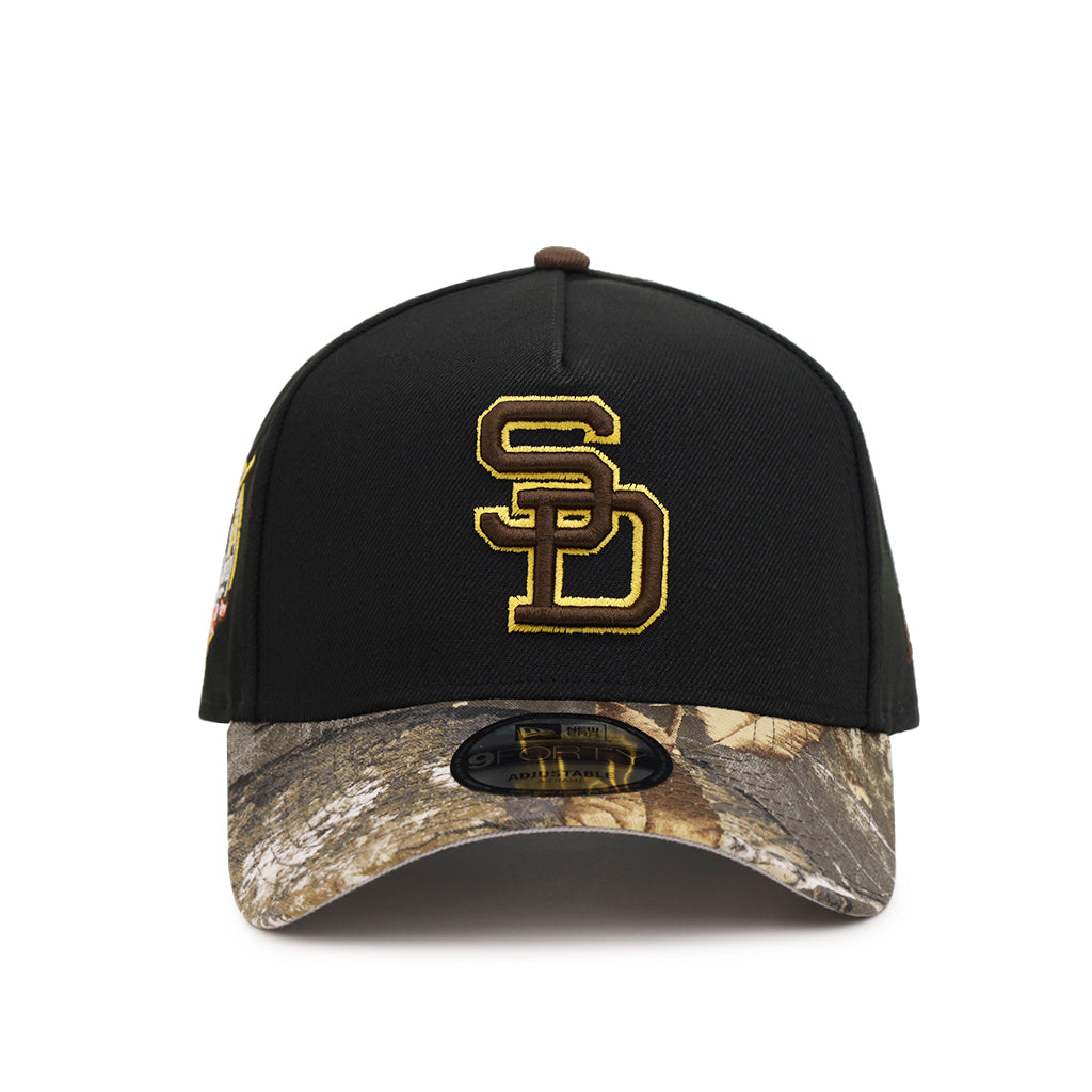 San Diego Padres Black Real Tree 40th Anniversary SP 9Forty A-Frame Snapback