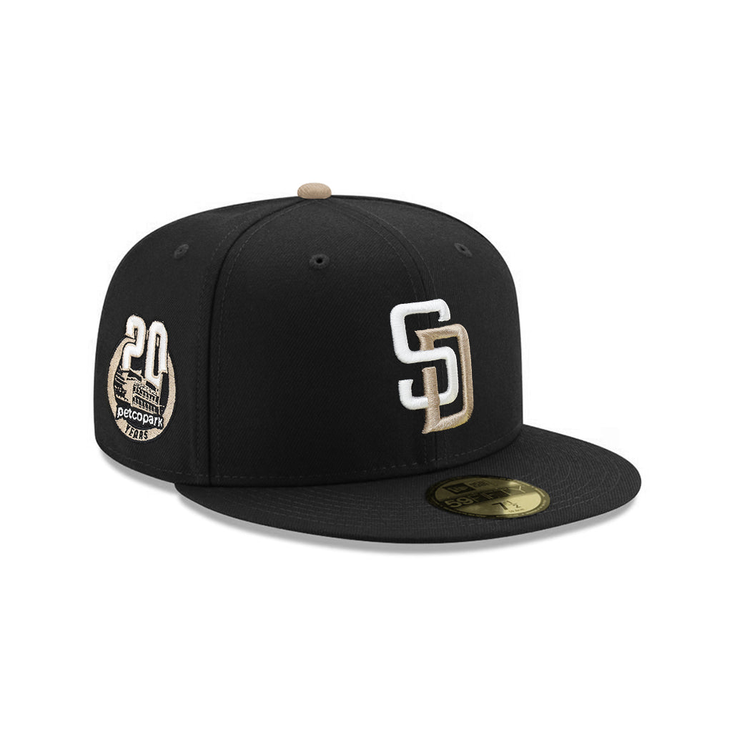 San Diego Padres Petco Park 20th Anniversary SP Black 59Fifty Fitted ...