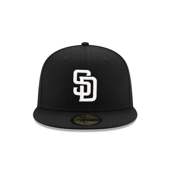 San Diego Padres Black on White 59Fifty Fitted