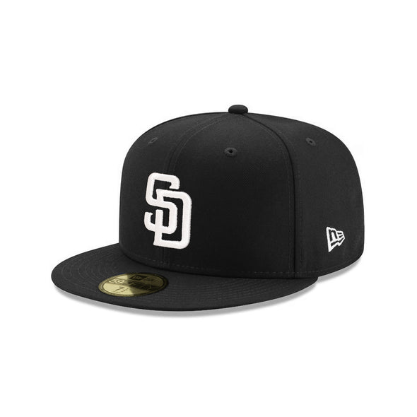 San Diego Padres Black on White 59Fifty Fitted