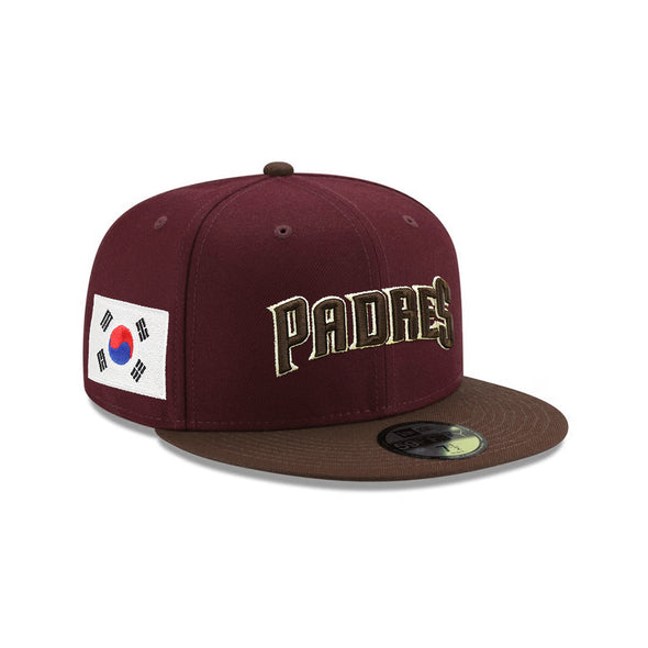 San Diego Padres Maroon Walnut 2 Tone Korea Flag SP 59Fifty Fitted