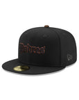 San Diego Padres Old English Black 59Fifty Fitted