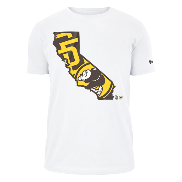 New Era San Diego Padres State Outline White Tee