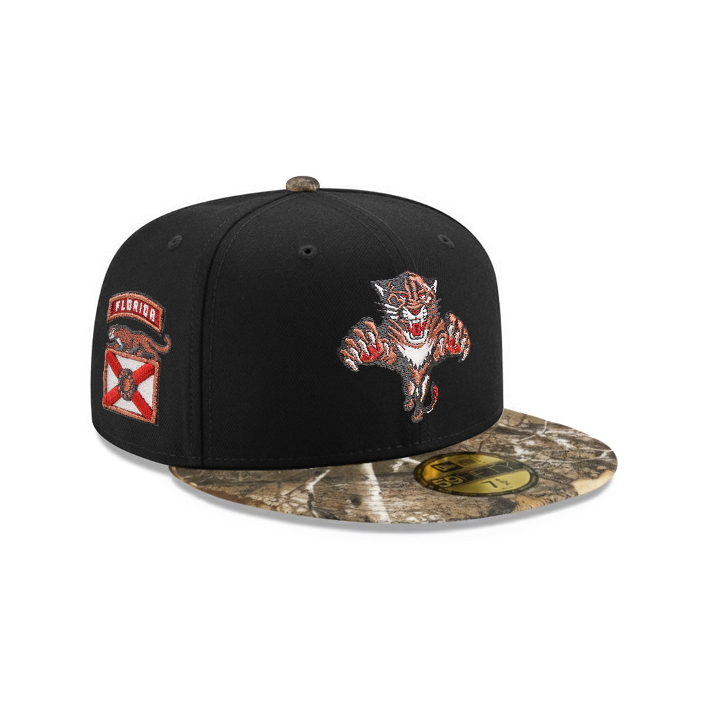 Florida Panthers Black Real Tree State Flag SP NHL Black 59Fifty Fitted