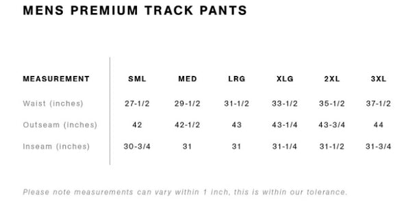 CrownMinded Classic Black Premium Trackpants