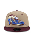 Philadelphia Phillies Camel Maroon 2 Tone 2008 World Series SP 59Fifty Fitted