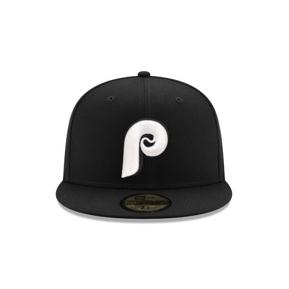 Philadelphia Phillies Black on White 59Fifty Fitted