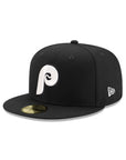 Philadelphia Phillies Black on White 59Fifty Fitted
