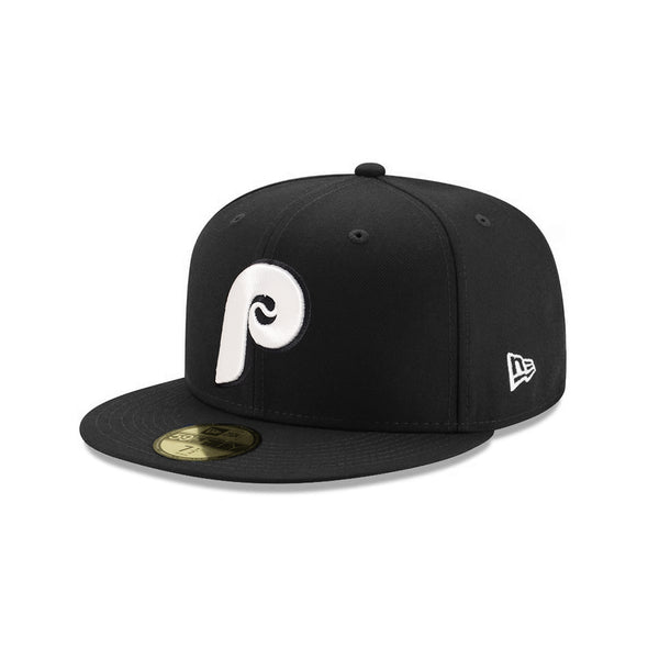 Philadelphia Phillies Black on White 59Fifty Fitted