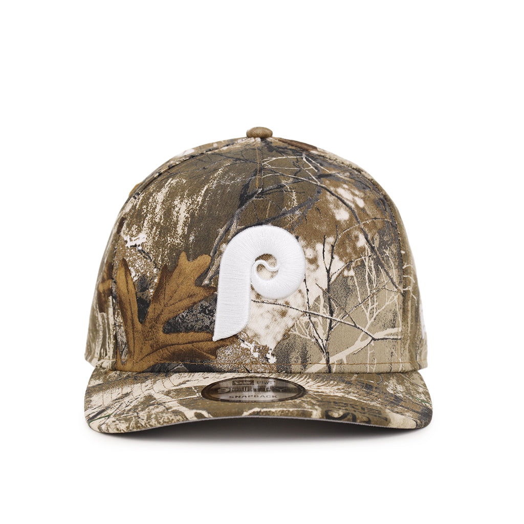 Philadelphia Phillies Real Tree On White 9Fifty A-Frame Snapback
