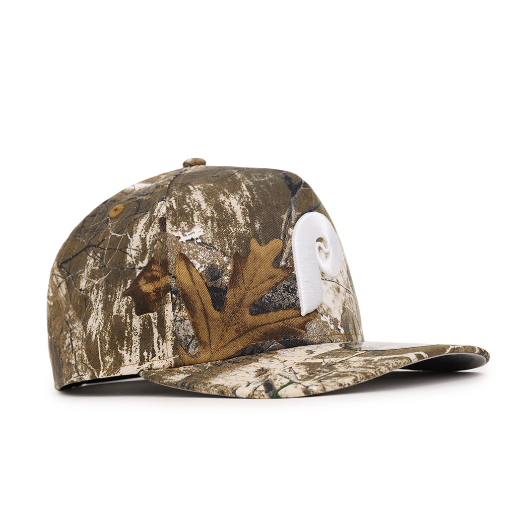 Philadelphia Phillies Real Tree On White 9Fifty A-Frame Snapback