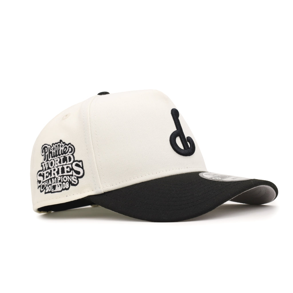 Philadelphia Phillies Upside Down Chrome Black 2008 World Series Champions SP 9Forty A-Frame Snapback