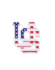 CrownMinded X USA Red White Blue Patriotic US Letter Pin