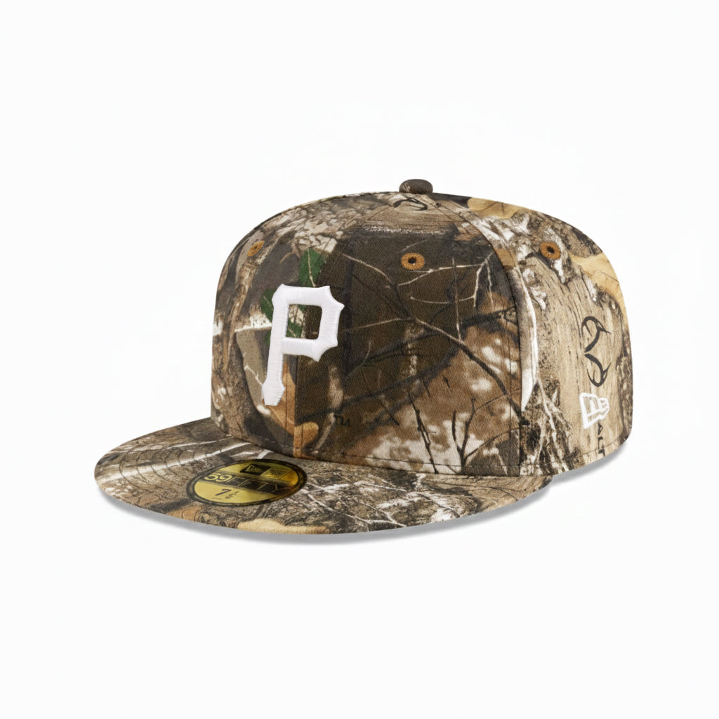 Pittsburgh Pirates Real Tree On White 59Fifty Fitted