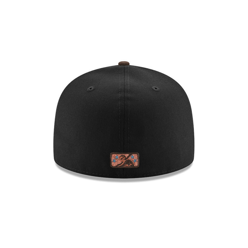 Indianapolis Indians Young Bucs Black Walnut 2 Tone Pittsburgh Pirates BP SP MiLB 59Fifty Fitted