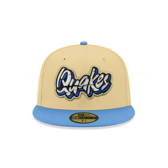 Rancho Cucamonga Quakes MiLB Vegas Gold Blue 2 Tone Batterman SP 59Fifty Fitted
