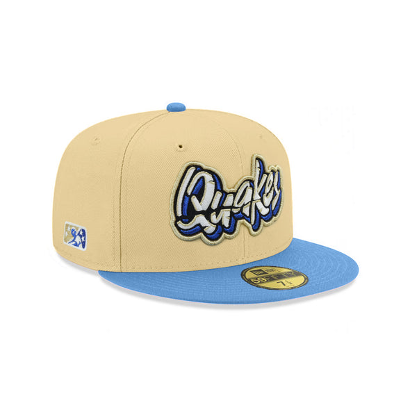 Rancho Cucamonga Quakes MiLB Vegas Gold Blue 2 Tone Batterman SP 59Fifty Fitted