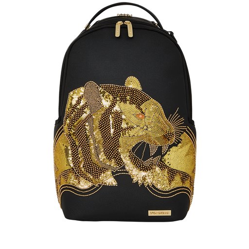 Sprayground Ai Gold Bead Tiger Backpack (Regular)