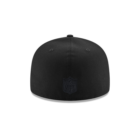 Las Vegas Raiders Black on Black Metal Badge 59Fifty Fitted