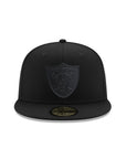 Las Vegas Raiders Black on Black Metal Badge 59Fifty Fitted
