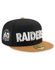 Las Vegas Raiders Black Bronze 2 Tone 60th Anniversary SP 59Fifty Fitted