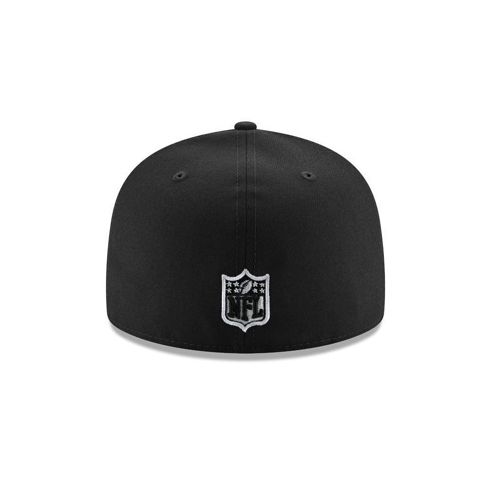 Las Vegas Raiders Black on Chrome Metal Badge 59Fifty Fitted
