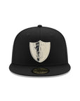 Las Vegas Raiders Black on Chrome Metal Badge 59Fifty Fitted