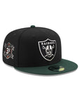 Las Vegas Raiders Black Dark Green 2 Tone 3X Super Bowl Champions SP 59Fifty Fitted