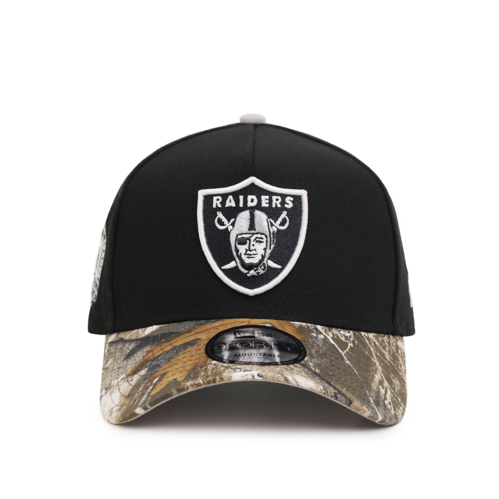 Las Vegas Raiders Black Real Tree 60th Anniversary SP 9Forty A-Frame Snapback
