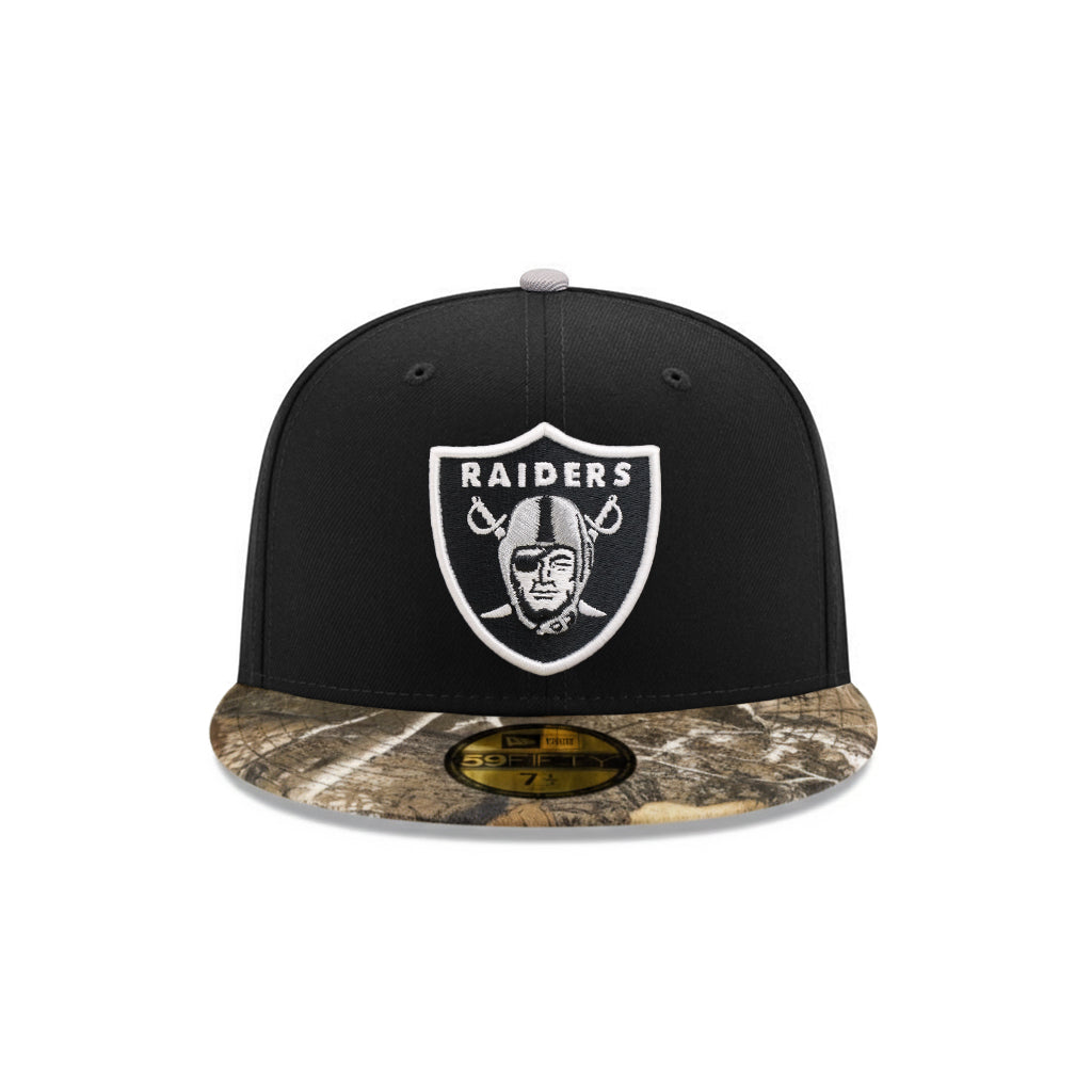 Las Vegas Raiders Black Real Tree 60th Anniversary SP 59Fifty Fitted