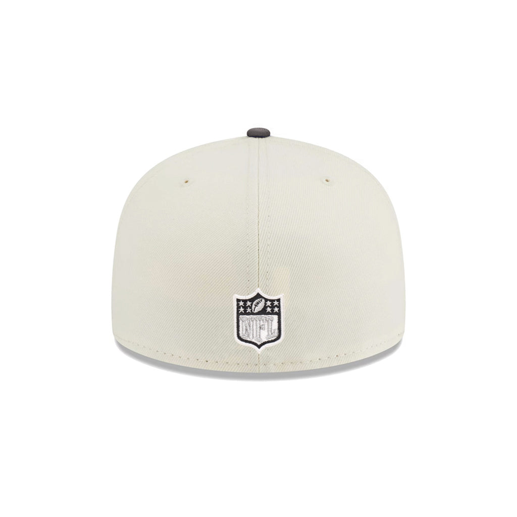 Las Vegas Raiders Upside Down Chrome Graphite 2 Tone Helmet SP 59Fifty Fitted