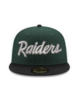 Las Vegas Raiders Dark Green Black 2 Tone 60th Anniversary SP 59Fifty Fitted