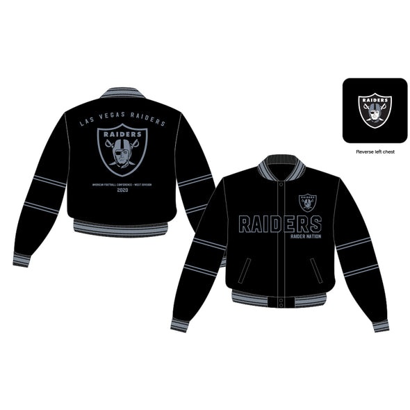 Las Vegas Raiders Black Wool Jacket