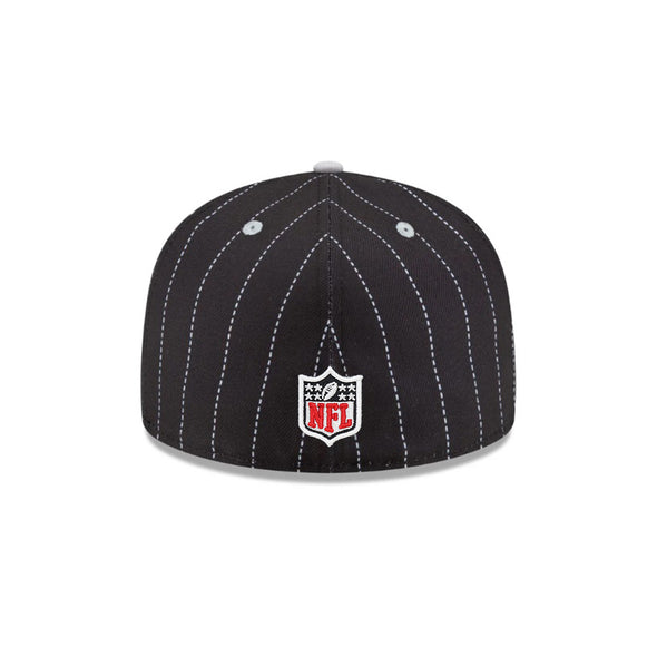 Las Vegas Raiders Black White Pinstripe 59Fifty Fitted