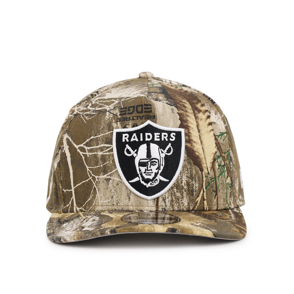Las Vegas Raiders Real Tree On White 9Fifty A-Frame Snapback